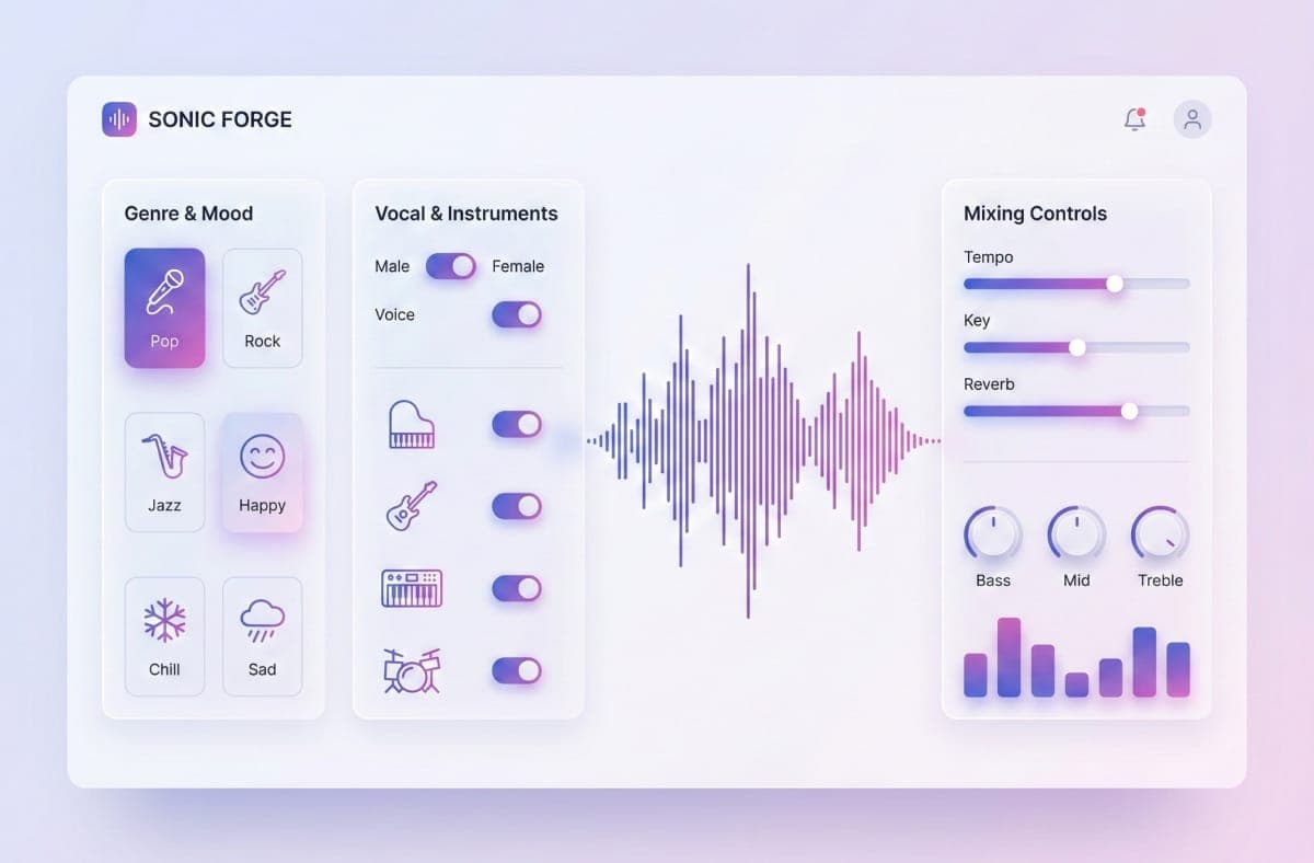 Song refinement tools including extension and stem separation